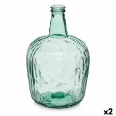 Bottle 2255/08R Transparent Stripes 8 L 14 x 44 x 13 cm Decoration (2 Units)