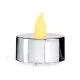 Candle Set 4 x 4 x 3,7 cm Silver (12 Units)