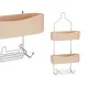 Shower Hanger Berilo W7072 - 384 Beige Metal Plastic 28 x 60 x 14 cm (6 Units)