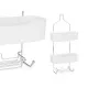 Shower Hanger Berilo W7072 - 382 White Metal Plastic 28 x 60 x 14 cm (6 Units)