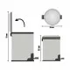 Pedal bin Berilo B0010-7L Silver Stainless steel Plastic 7 L (4 Units)