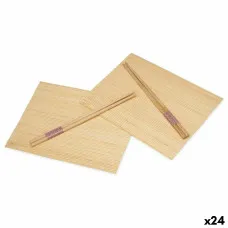 Set de Sushi Kinvara BM-001 Madera Bambú 24 x 18 cm 24 x 0,5 x 0,5 cm (24 Unidades)