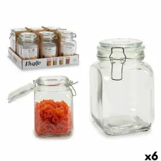 Tarro de Cristal Vivalto CW-41200F/DH6 Transparente Plateado 1,2 L (6 Unidades)