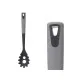 Cuchara para Servir Pasta Kinvara KT212043-9 PBT Negro Gris TPR PBT 7 x 34 x 4 cm (12 Unidades)