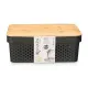 Multi-use Box Kinvara CH52980 (26) Brown Black Bamboo polypropylene 35,7 x 14 x 26,2 cm (6 Units)