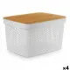 Multi-use Box Kinvara CH52970 (25) White Brown Bamboo polypropylene 35,7 x 22 x 26,2 cm (4 Units)