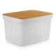 Multi-use Box Kinvara CH52970 (25) White Brown Bamboo polypropylene 35,7 x 22 x 26,2 cm (4 Units)