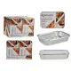 Set of Food Trays Kinvara 82176 Silver Aluminium 2,3 L 21 x 6 x 30,5 cm (12 Units)