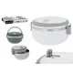 Lunch box Kinvara SW8034A-1 1 White Grey Anthracite Stainless steel polypropylene 700 ml 16 x 9 x 14,5 cm (6 Units)