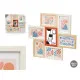 Photo frame 411408H Multicolour Metal MDF Wood (6 Units)