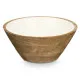 Cuenco MALI-701 W Blanco Esmalte Madera de mango 25 x 10,3 x 25 cm (6 Unidades)