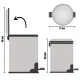 Pedal bin Silver Stainless steel Plastic 3 L (6 Units)