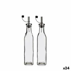 Set de Aceitera y Vinagrera Vivalto WJ7069-M Transparente Metal Vidrio Cristal Plástico 300 ml (24 Unidades)