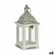 Farol Blanco Plateado Madera Metal 13 x 29 x 13 cm (6 Unidades)