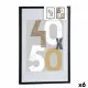 Wall photo frame Black Plastic MDF Wood 52,5 x 2,5 x 72,5 cm (6 Units)