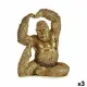 Figura Decorativa Yoga Gorila Dorado 14 x 30 x 25,5 cm (3 Unidades)