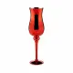 Candleholder Crystal Red 13,5 x 4,5 x 13,5 cm (6 Units)