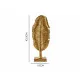 Figura Decorativa Hoja de planta Dorado 8 x 43,5 x 17 cm (6 Unidades)
