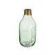 Vase Face Green Glass 11 x 24,5 x 12 cm (6 Units)