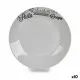 Plato Llano Ø 24,4 cm Negro Blanco Porcelana Pasta (10 Unidades)