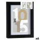 Photo frame 16 x 21 x 2,5 cm Black Glass MDF Wood (6 Units)