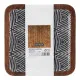 Centro de Mesa Blanco Marrón Negro Étnico 25 x 25 cm