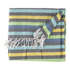 Multipurpose throw Stripes Green