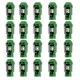 Set Tuercas OMP 7075 40 mm M12 x 1,25 20 uds Verde