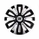 Hubcap OMP Magnum Speed Black Silver 14