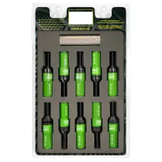 Kit de tornillos OMP OMPS09971208 28 mm Verde M12 x 1,25