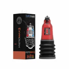 Bomba para el Pene Bathmate Hydro Max 3 Rojo Rojo/Negro (8 cm)