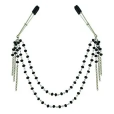 Pinzas para Pezones con Perlas Negras Midnight Sportsheets SS520-31