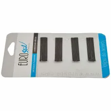 Clips para Pelo Eurostil 24 Clips 50 mm Negro (24 pcs)
