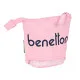 Estuche Cubilete Benetton Vichy Rosa (8 x 19 x 6 cm)