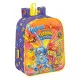 Mochila Escolar SuperThings Guardians of Kazoom Morado Amarillo (22 x 27 x 10 cm)