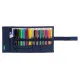 Pencil Case Benetton Cool Navy Blue 7 x 20 x 7 cm Roll-up 27 Pieces