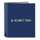 Ring binder Benetton Cool Navy Blue A4 27 x 33 x 6 cm