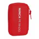 Double Pencil Case Sevilla Fútbol Club M854 Red 12.5 x 19.5 x 4 cm (28 Pieces)