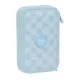 Plumier Doble Glow Lab Cisnes Azul 12.5 x 19.5 x 4 cm (28 piezas)