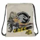 Backpack with Strings Jurassic World Warning Grey 35 x 40 x 1 cm