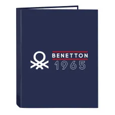 Ring binder Benetton Varsity Navy Blue A4 26.5 x 33 x 4 cm