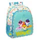 Mochila Escolar Baby Shark Surfing Azul Blanco 27 x 33 x 10 cm
