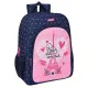 Mochila Escolar Safta Paris Rosa Azul marino 33 x 42 x 14 cm
