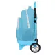 School Rucksack with Wheels Benetton Spring Sky blue 33 X 45 X 22 cm