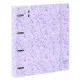 Carpeta de anillas Safta Light purple flowers Morado 27 X 32 X 4 cm