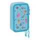 Triple Pencil Case Bluey Sky blue 12,5 x 19,5 x 5,5 cm 36 Pieces