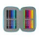 Triple Pencil Case Bluey Sky blue 12,5 x 19,5 x 5,5 cm 36 Pieces