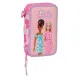 Plumier Doble Barbie Love Rosa 12.5 x 19.5 x 4 cm 28 piezas