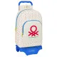 Mochila Escolar con Ruedas Benetton Topitos (30 x 46 x 14 cm)