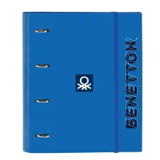 Carpeta de anillas Benetton Deep water Azul (27 x 32 x 3.5 cm)